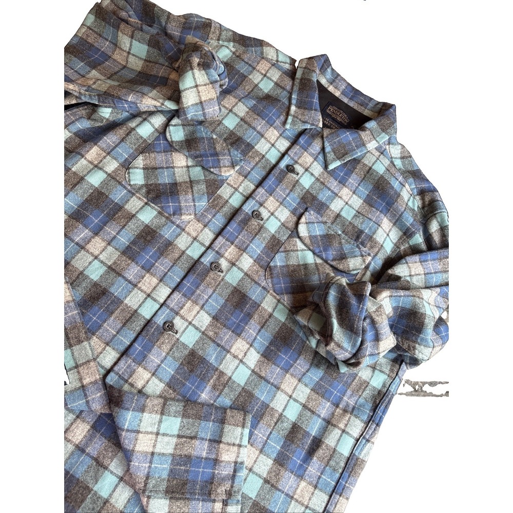Vintage Pendleton Original Board Shirt 1961 Original Surf Plaid 100% Wool XL